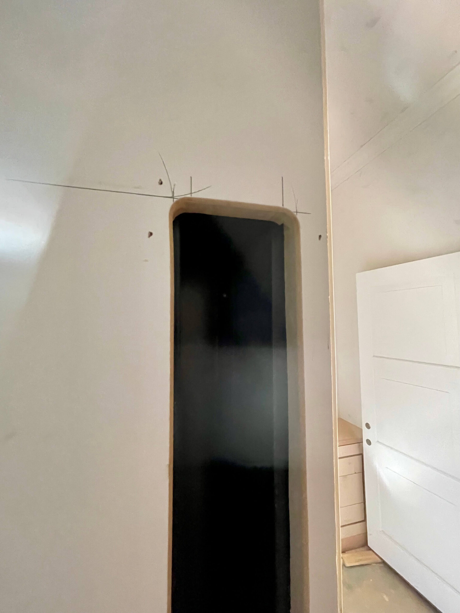 door being prepped for gate